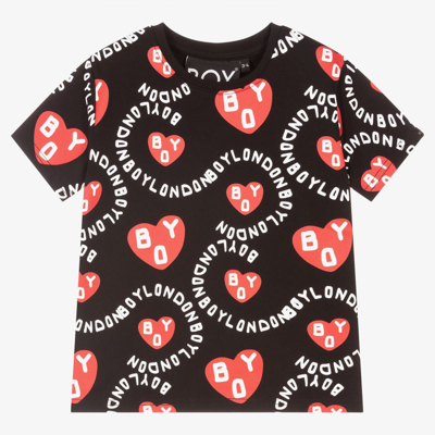 Shop Boy London Black & Red Heart Logo T-shirt