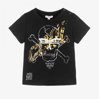 Shop Givenchy Baby Boys Black Skull T-shirt