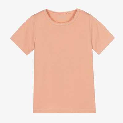 Shop Minymo Girls Pink Bamboo T-shirt