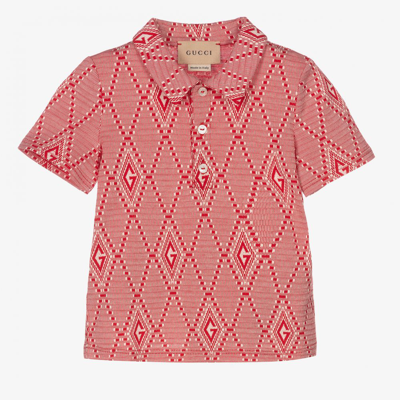 Shop Gucci Baby Boys Red Polo Shirt