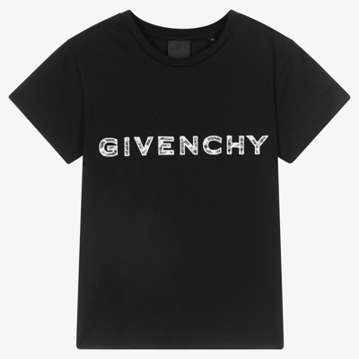 Shop Givenchy Teen Girls Black Logo T-shirt
