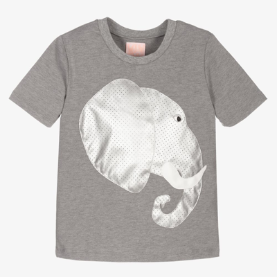 Shop Wauw Capow By Bangbang Boys Grey Elephant T-shirt