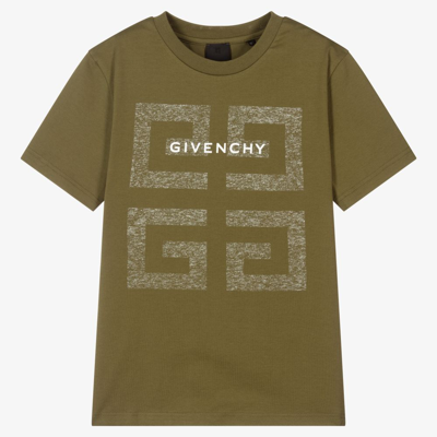 Shop Givenchy Teen Boys Green T-shirt