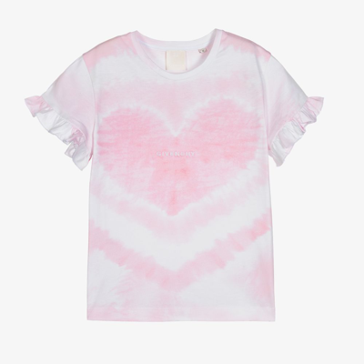 Shop Givenchy Teen Girls Pink Heart T-shirt
