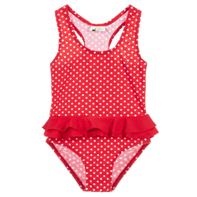 Shop Playshoes Girls Red Polka Dot Swimsuit (upf50+)