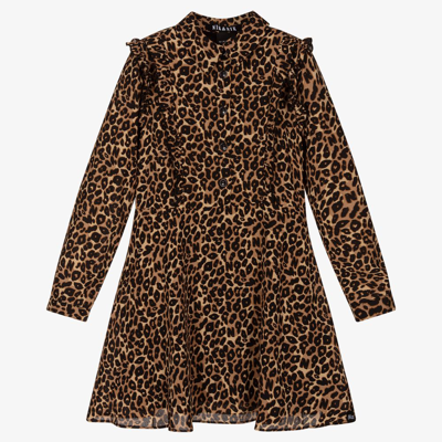 Shop Nik & Nik Girls Brown Leopard Dress