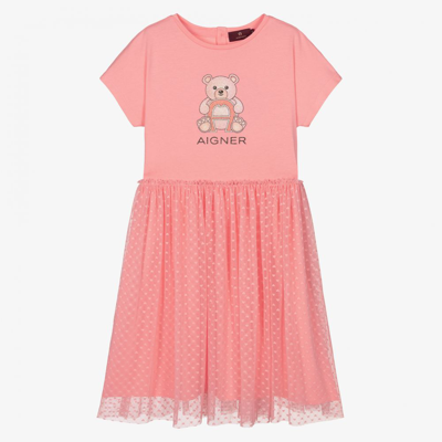 Shop Aigner Teen Girls Pink Tulle Dress