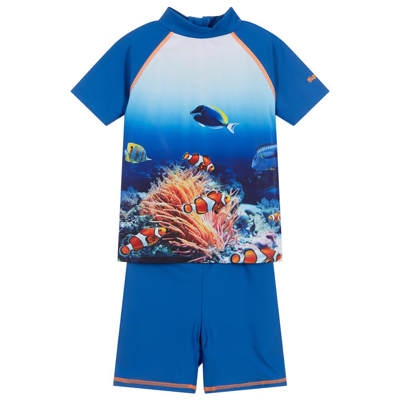 Shop Playshoes Boys Blue Swim Shorts Set (upf50+)