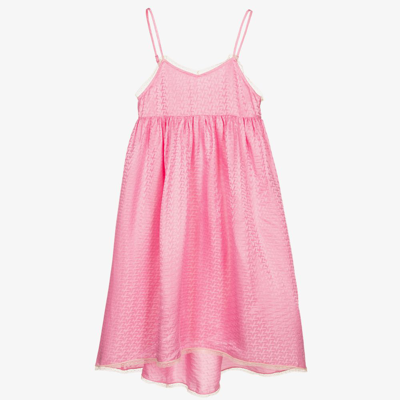 Shop Zadig & Voltaire Teen Girls Pink Silk Dress