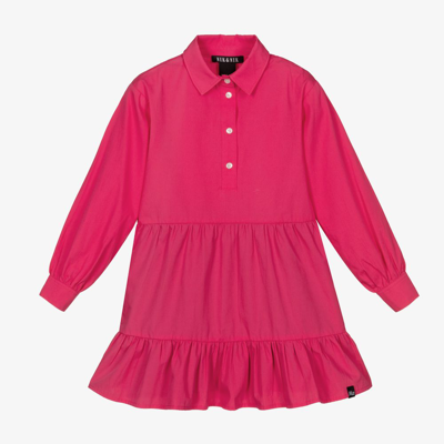 Shop Nik & Nik Girls Pink Cotton Dress
