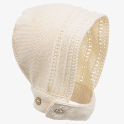 Shop Naturapura Ivory Organic Cotton Knit Bonnet