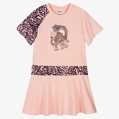 Shop Kenzo Kids Girls Teen Pink Pop Tiger Dress