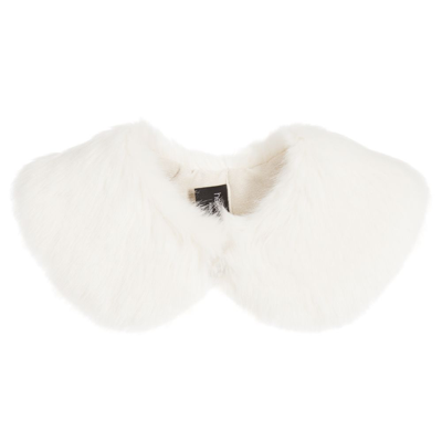 Shop Helen Moore Girls Ivory Faux Fur Collar