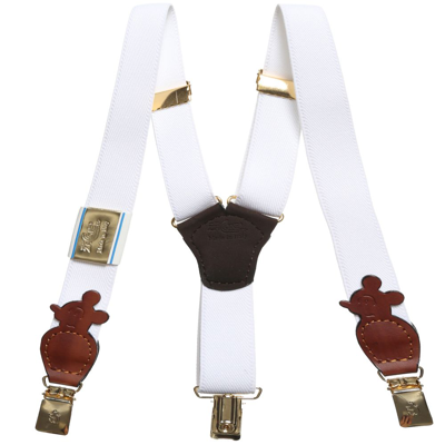 Shop Zaccone White Cotton & Leather Braces