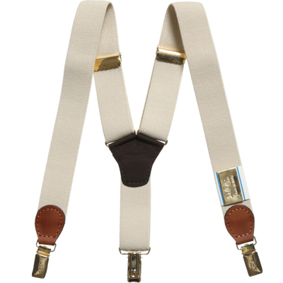 Shop Zaccone Leather Trimmed Beige Braces