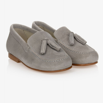 Shop Children's Classics Boys Grey Suede Loafer Shoes