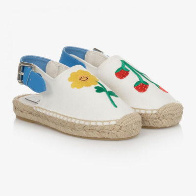 Shop Stella Mccartney Kids Girls White Espadrille Sandals