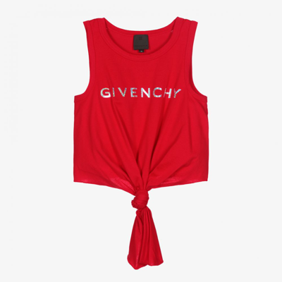 Shop Givenchy Teen Girls Red Cotton Vest