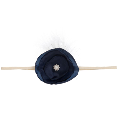 Shop Cute Cute Girls Blue Satin Flower Headband