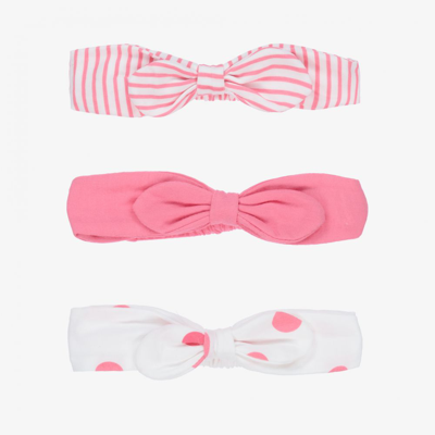 Shop Mayoral Newborn Girls Pink Baby Headbands (3 Pack)