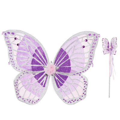 Shop Dress Up By Design Girls Mauve Wings & Wand In Purple
