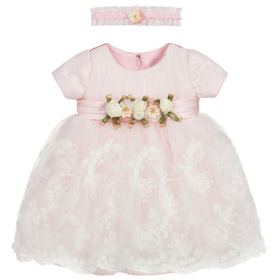 Romano Princess Baby Pink Dress & Headband Set | ModeSens