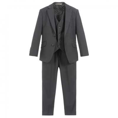 Shop Romano Boys Grey Viscose Suit
