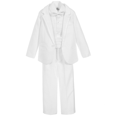 Shop Beau Kid Boys 5 Piece White Tuxedo Suit