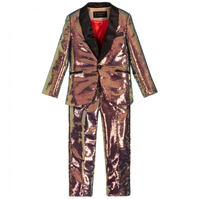 Shop Romano Boys Rose Gold Sequin Suit