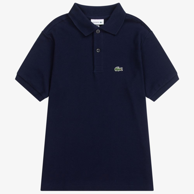 Shop Lacoste Teen Boys Navy Blue Polo Shirt