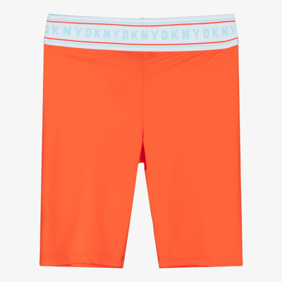 Shop Dkny Girls Teen Orange Cycling Shorts