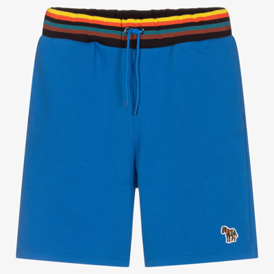 Shop Paul Smith Junior Teen Boys Blue Jersey Shorts