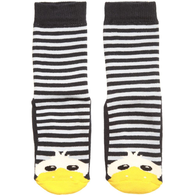 Shop Country Blue Striped Duck Slipper Socks