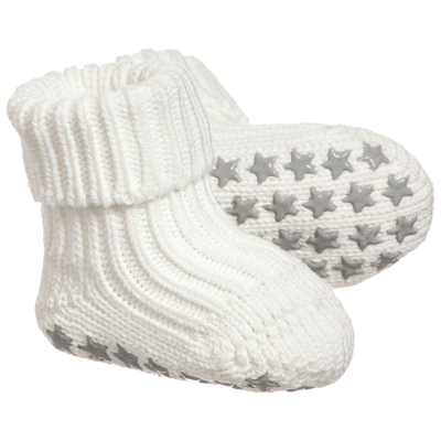 Shop Falke Ivory Cotton Baby Slipper Socks