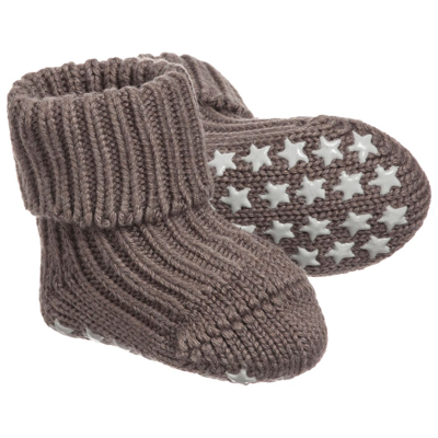 Shop Falke Brown Cotton Baby Slipper Socks