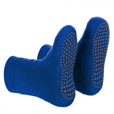 Shop Falke Blue Cotton Wool Slipper Socks