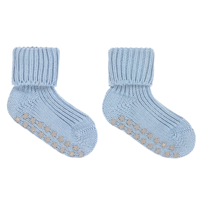 Shop Falke Blue Cotton Baby Slipper Socks