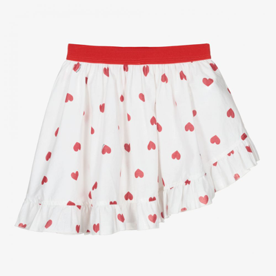 Shop Monnalisa Teen Girls White & Red Skirt