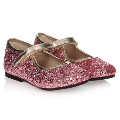 Shop Manuela De Juan Girls Pink Glitter Shoes