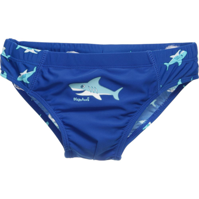 Shop Playshoes Boys Blue Shark Swim Trunks (upf50+)