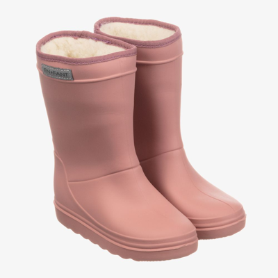 Shop En Fant Girls Pink Thermal Rain Boots