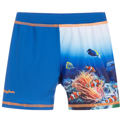 Shop Playshoes Boys Blue Swim Shorts (upf 50+)