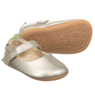 Shop Tip Toey Joey Baby Girls Metallic Gold Leather Shoes
