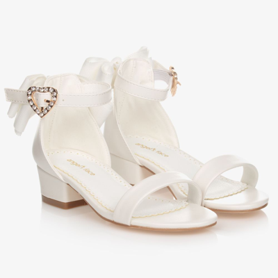 Shop Angel's Face Girls White Bow Heel Sandals