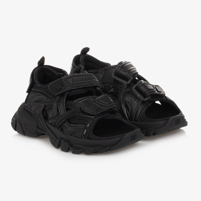 Shop Balenciaga Black Track Sandals