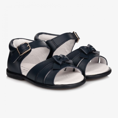 Shop Children's Classics Girls Blue Leather Sandals