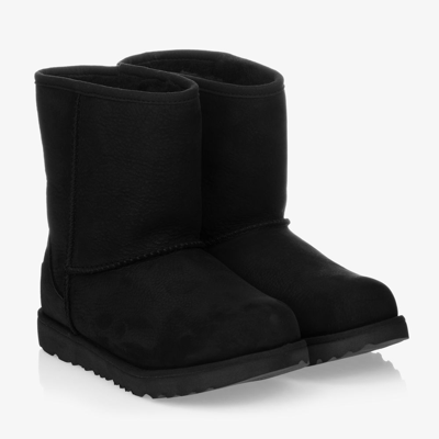 Shop Ugg Teen Black Suede Weather Boots