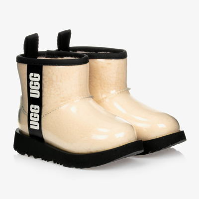 Ugg Kids' Girls Clear & Ivory Waterproof Boots | ModeSens