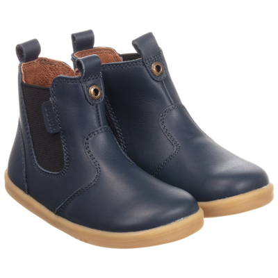 Shop Bobux Iwalk Navy Blue Leather Ankle Boots