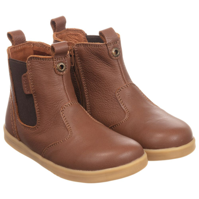 Shop Bobux Kid + Brown Leather Ankle Boots